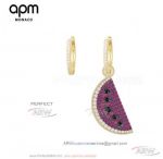 AAA APM Monaco Jewelry On Sale - Asymmetric Watermelon Diamond Earrings